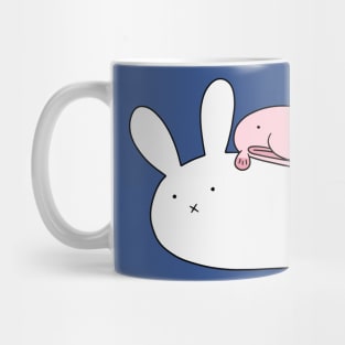 White Bunny and Blobfish Mug